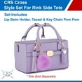 thumbnail image 3 of CRS Cross Rink Side Tote - Accessory Skate Bag for Figure Skating, Ice Skating, Roller Skating, Inline, Ballet, Dance, Cheer, Tennis, and Other Sports. (Purple-Lavender, Style Gift Set), 3 of 6