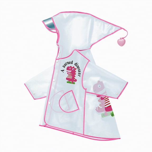 kpoplk Kids Rain Suit Toddler Hooded Rainsuit Poncho Full Body One Piece Coveralls Raincoat for Girls and Boys 1-7 Years(Pink,8-9 Years)
