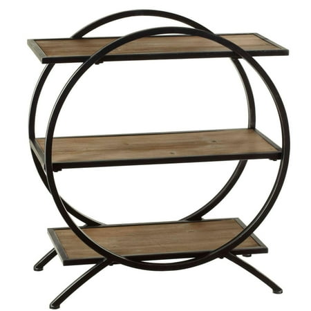 32.25" Brown and Black Decorative Indoor Three Tier Circle ...