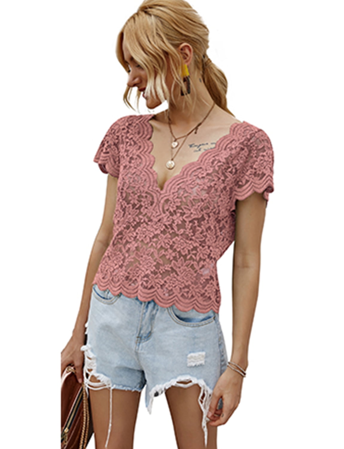 mesh lace shirt