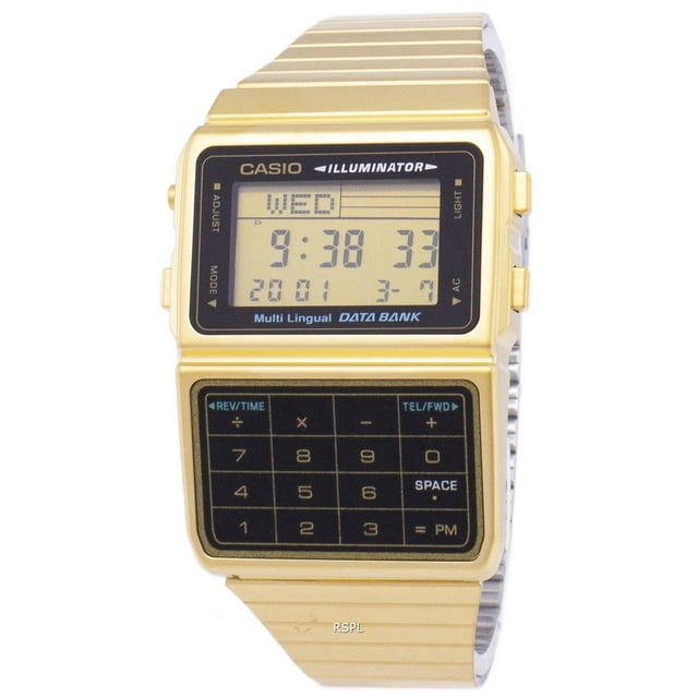 Casio Digital Stainless Steel Data Bank Multi-Lingual DBC-611G-1DF DBC611G-1DF Men's Watch