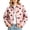 Pink, variant on Lutiedan Women's Polka Dot Cropped Jacket Waterproof Button Front Collared Outerwear Casual Baggy Streetwear Jacket S-3XL