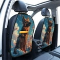 thumbnail image 3 of Fuzoiu Colorful Cloud Shepherd Dog Print 2 Pack Kick Mat Back Seat Protector With 3 Storage Pockets, Universal Car Seat Back Organizer For Kids Pets, Waterproof Backseat Protector For Most Car, 3 of 8