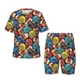 thumbnail image 1 of Easygdp American Football for Short-Sleeve Tee and Sleep Short Pajama Set for Kids, 2-piece-Large, 1 of 6
