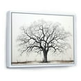 thumbnail image 2 of Designart "Oak Trees In Black And White II" Tree Oak Floater Framed Canvas Wall Art, 2 of 5
