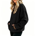 thumbnail image 5 of Jaunzuar Crewneck Sweatshirts Women Solid Color Pullover Sweatshirts Casual Fleece Soft Sweat Shirts with Pockets S, 5 of 5