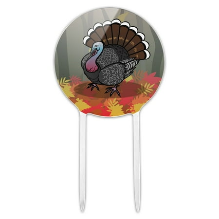 Turkish Birthday Acrylic Turkey Thanksgiving Autumn Cake Topper Party Decoration for Wedding Anniversary Birthday Graduation ()
