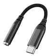thumbnail image 1 of Adaptador De Cable De Audio Baja Pérdida Tipo-C A 3.5Mm Adaptador De Cable De Audio Aleación De Aluminio Trenzado Dac Transmisión De 32 Bits Convertidor De Cable De Audio Ampliamente Compatible Moyic EL010327-00, 1 of 5