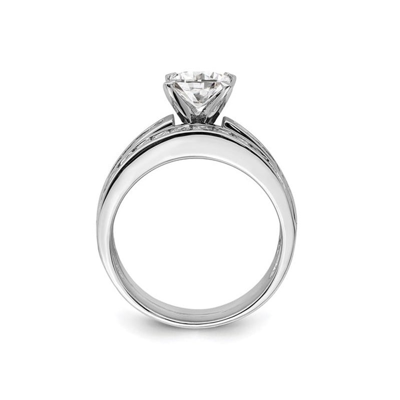 Gem And Harmony Sterling Silver Engagement Bridal Wedding Ring Set with Cubic Zirconia CZ White 8