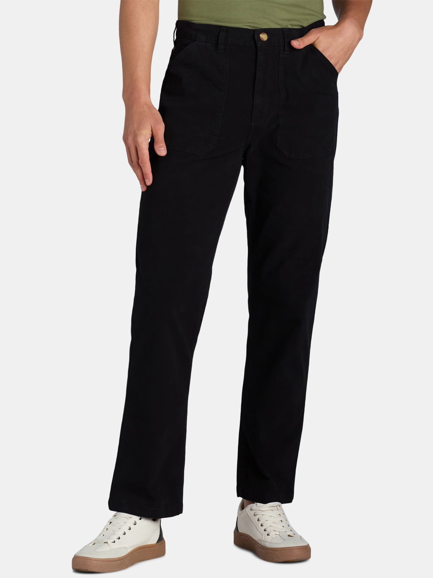 George Regular Men's Pleated Cuffed Microfiber Dress Pants with