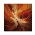 thumbnail image 3 of Designart "Warm Fractal Design in Orange VI" Fractals Print on Natural Pine Wood, 3 of 5
