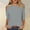 Gray women cold shoulder tops a1, variant on thefmos Women's Fall Winter Round Neck 3/4 Sleeve Cold Shoulder Blouses Casual Basic Pullover Tops Loose Fit Shirts Trendy Fashion Clothes, Brown L