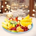 thumbnail image 4 of Yajisi Premium A5 Melamine Resin Round Dinner Plate 8.7 Inches / 22 cm Durable Lightweight Salad Dish Blue Dot Pattern for Home Kitchen Restaurant and Hotel Use, 4 of 9