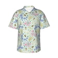 thumbnail image 1 of Balery Honey Bees And Flowers Camisas hawaianas de manga corta para hombre, camisas playeras de corte holgado, camisas de vacaciones con botones,XX-Large, 1 of 7