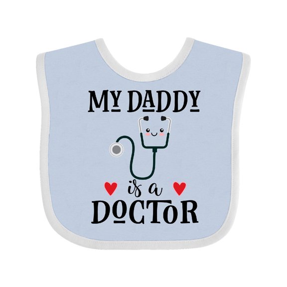 Inktastic Doctor Daddy Physician Baby Boys or Girls Baby Bib