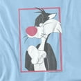 thumbnail image 2 of Looney Tunes Sylvester Women's T Shirt, Light Blue, Large, 2 of 6