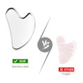 thumbnail image 4 of Herramientas faciales Gua Sha BTYMS de acero inoxidable en forma de corazón, 4 of 7