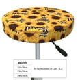 thumbnail image 4 of Disketp Artistic Zebra Print Sunflower Funda Redonda para Taburete, Funda de Cojín para Silla de Bar Suave y Elástica-12 inch, 4 of 7