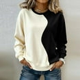 thumbnail image 3 of Mittory Long Sleeve Tops for Women Spring Fashion Color Block T Shirts Casual Ladies Tees Trendy Clothes, 3 of 5