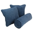 thumbnail image 5 of Double-corded Solid Twill Throw Pillows with Inserts (Set of 3), Chocolate, 5 of 5