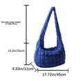 thumbnail image 2 of Btafrte Bolsas Cruzadas Con Patrón Celosía Acolchada Algodón Gran Capacidad para El (azul), 2 of 9