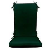 RSH Décor Indoor Outdoor Foam Rocker Rocking Chair Pad Cushions, Fits Cracker Barrel Rocker, Solid Hunter Green