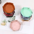 thumbnail image 1 of Paokuoon Faux Leather Storage Box Foldable Storage Tray 2Pcs Faux Leather Desktop Box for Cosmetics Keys and Jewelry Enhances Home Decor, 1 of 7