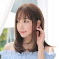 thumbnail image 2 of Peluca de mujer de pelo largo rizado con flequillo al estilo japonés y coreano con tocado completo, 2 of 5