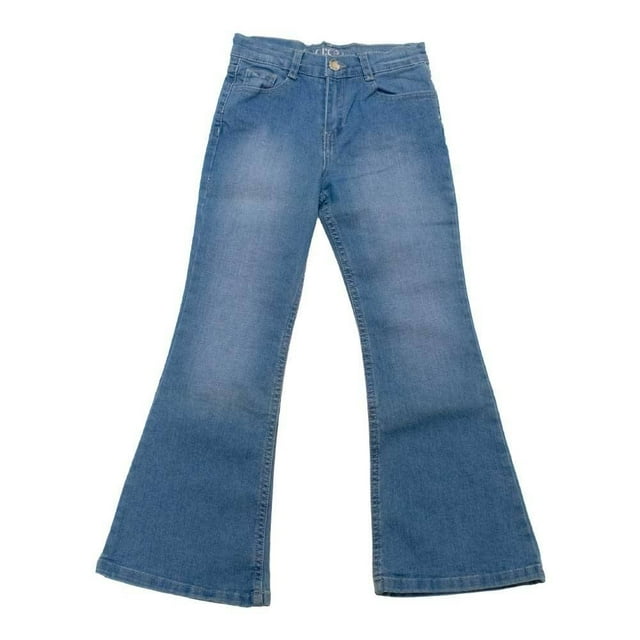 Jeans George para Niña Flrare con Lavado Azul Claro Talla 10