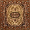 thumbnail image 1 of Ahgly Company Indoor Square Traditional Saffron Red Medallion Area Rugs, 3' Square, 1 of 6