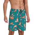 thumbnail image 2 of Wukai Giraffes Doing Various Yoga Men’s Short Pajama Pants With Pockets Soft Sleep Pj Shorts for Men-, 2 of 6