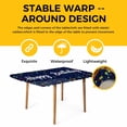 thumbnail image 4 of Happy Birthday Table Cloths for 5 Foot Rectangle Tables, Navy Blue Modern Abstract Art Patio Waterproof Elastic Fitted Tablecloths, Washable Rectangular Table Cover for Camping, 4 of 8