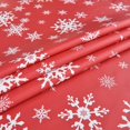 thumbnail image 4 of Plastic Christmas Tablecloth Square Silver Vinyl Christmas Table Cloth Xmas Table Cover with Snowman for Party (60'''' x 60'''', Snowman), 4 of 6