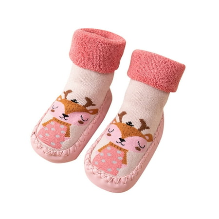 

kpoplk Toddler Winter Shoes Infant Boys Girls Baby Socks Shoes Toddler Shoes Floor Socks Shoes Slippers For Toddler Boys(Pink)