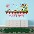 thumbnail image 3 of Personalized Name Girly Wall Decal Happy Kids Sitting on a Colorful Train Custom Name Bedroom Wall Decal for boys and girls Train You are Amazing Themed Kids Room Décor - Size: 30 In x 15 In, 3 of 5