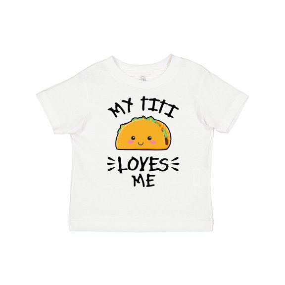 Inktastic My Titi Loves Me with Taco Illustration Boys or Girls Toddler T-Shirt