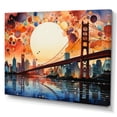 thumbnail image 2 of Designart "Orange Bridge Gateway Painting I" Architecture Wall Decor, 2 of 5