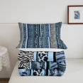 thumbnail image 5 of Erosebridal Blue Leopard Print Bedding Sets Queen with Comforter, Wildlife Duvet Insert, Cheepah Zebra Decor, 3pcs, 5 of 7