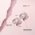 thumbnail image 4 of 925 Sterling Silver Petite Simulated Ruby Heart Charm Hoop Earrings For Girls, 4 of 6
