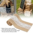 thumbnail image 3 of Cinta de arpillera con encaje blanco, 2,7 m Rollo de yute natural para la decoración de la boda de la fiesta de cumplea?os Ecomeon no, 3 of 4