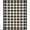 Black Cream, Pattern 18, variant on ODIKA 8'x10' Washable Area Rug Primitive Banded Rings Vintage Spiral Motif Concentric Ring Folk for Dining Room, Large Office, Lounge, Non-Slip Chair-Friendly Mat