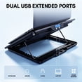 Notepad Cooler Gopgoy Laptop Cooling Pad for Laptops, Laptop Cooler with 6 Quiet ...