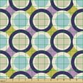 thumbnail image 2 of Retro Sofa Upholstery Fabric by the Yard, Nostalgic Groovy Pattern with Creative Nested Rounds Art Illustration, Decorative Fabric for DIY and Home Accents, Multicolor by Ambesonne, 2 of 5