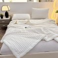 thumbnail image 5 of ROSEKIND Ultra Large Striped Flannel Sherpa Reversible Weighted Throw Blanket-90X90inch, 5 of 5