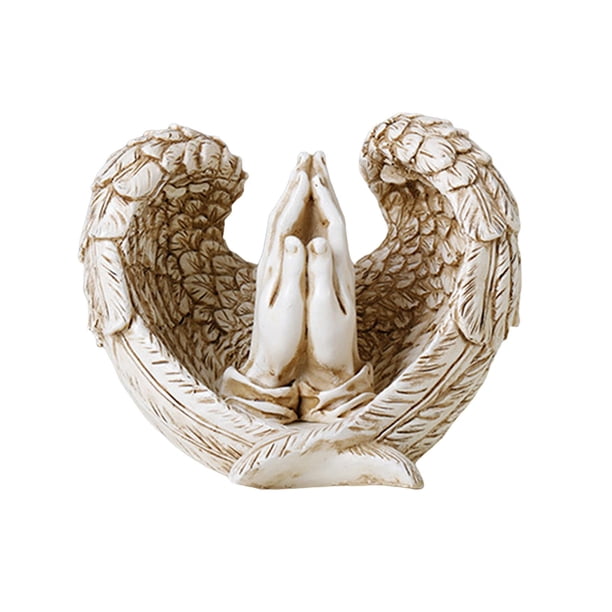 Estatua de ángel Manos en Oración, s Artísticas, Estatua Conmemorativa de ángel, Decoración Interior para El Hogar, Colecciones Baoblaze estatua de alas de angel