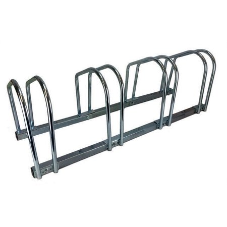 4 Bike Bicycle Stand Parking Garage Storage Organizer Cycling Rack Silver