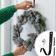 thumbnail image 3 of Large Front Door Wreath Hook Heavy Duty Cast Iron Door Wreath Hook Self Adhesive Hook Suitable for Christmas Door Wreath, 3 of 5