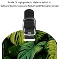 thumbnail image 4 of Square 2Pack PU Leather Tropical Leaves Cruise Luggage Tag with Privacy Cover and Name ID Tag for Travel Handbags Backpacks Luggage Tags, 4 of 6