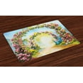 thumbnail image 1 of Ambesonne Colorful Place Mats Set of 4, Hot Summer Boho Park, Standard Size, Multicolor, 1 of 4