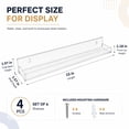 thumbnail image 7 of Acrylic Floating Shelves Display Shelves for Kids Room - 15 Clear Wall Mounted Hanging Storage for Toys Books and Vinyl Records for Bedroom 4-Pack, 7 of 7
